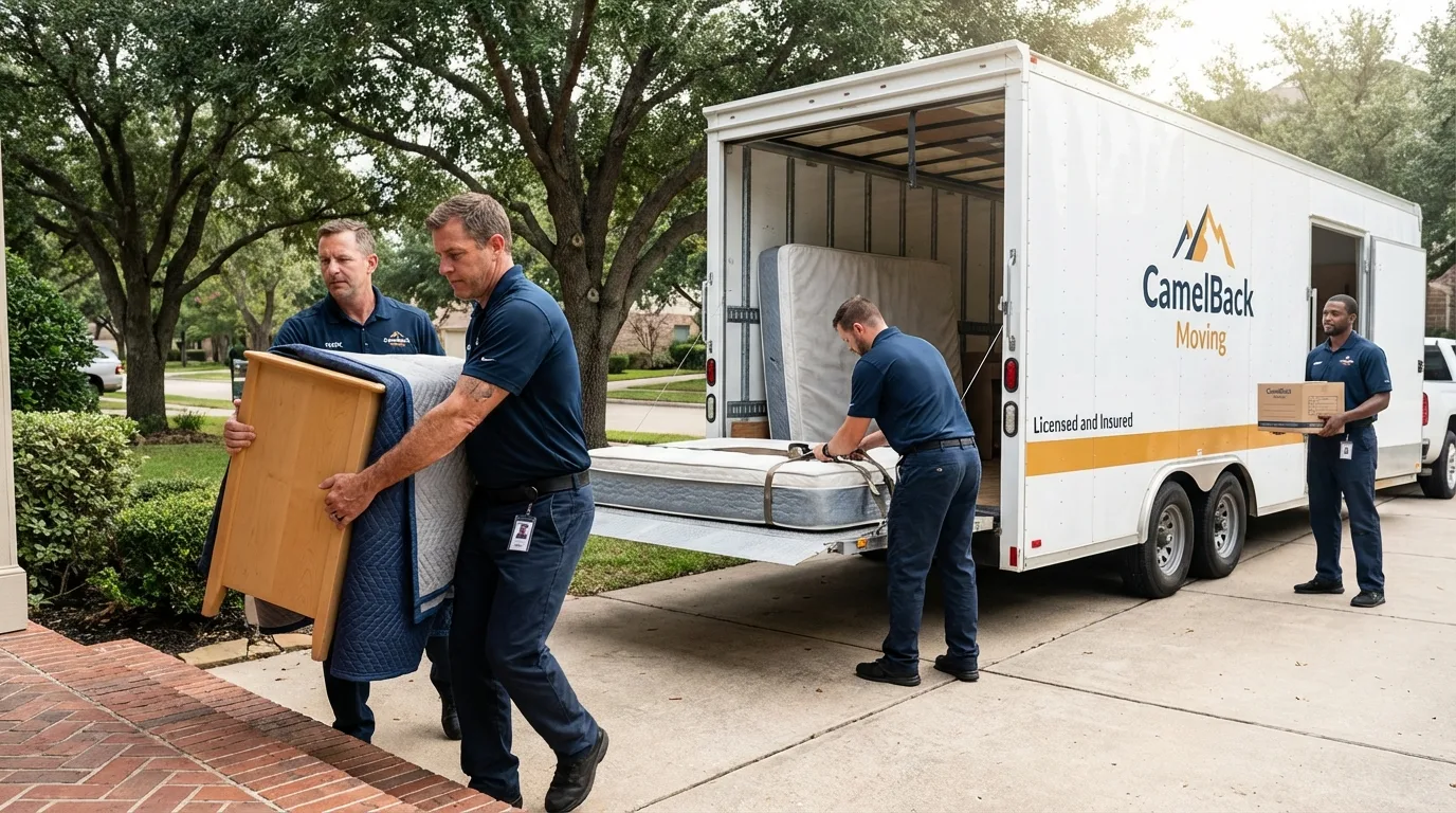 Crew loading residential truck for cross-state move from Glen Burnie, MD